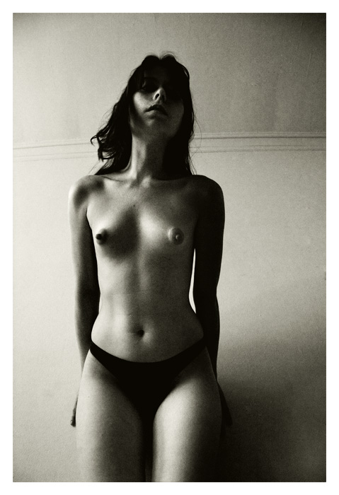 topless woman